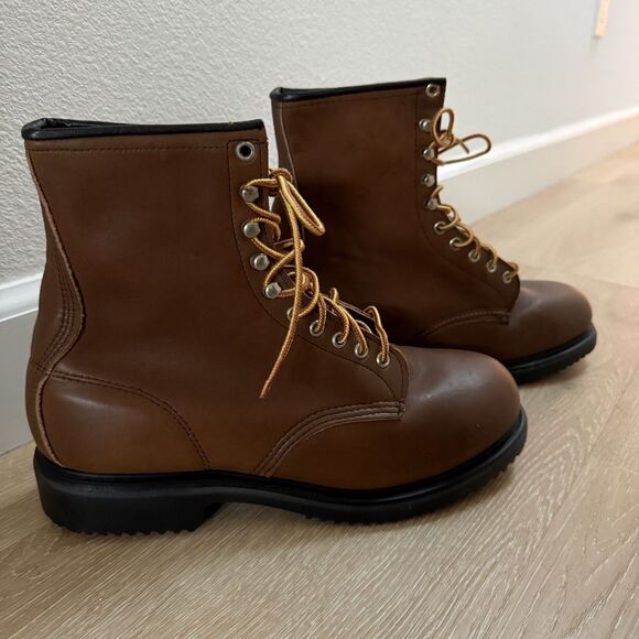 VTG RARE NEW Red Wing Supersole 8” Safety Toe Boots Men Sz 9.5 10 Wide Pls READ - Picture 13 of 14